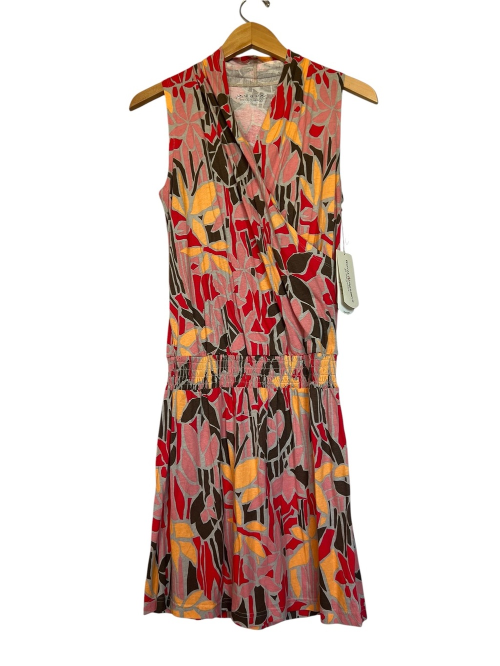 Royal Robbins NWT Small Drop Waist Organic Cotton Jersey Floral Print Dress